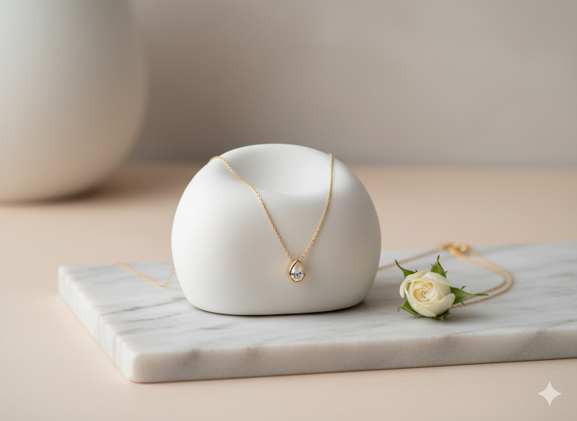 Golden Tear Necklace