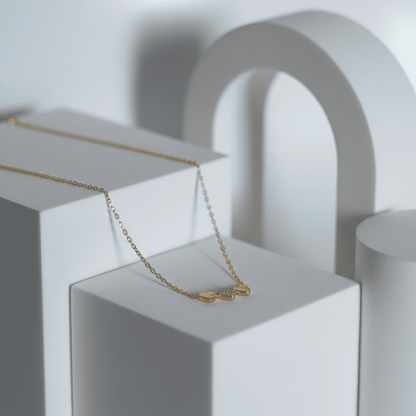 Golden Trillium Necklace