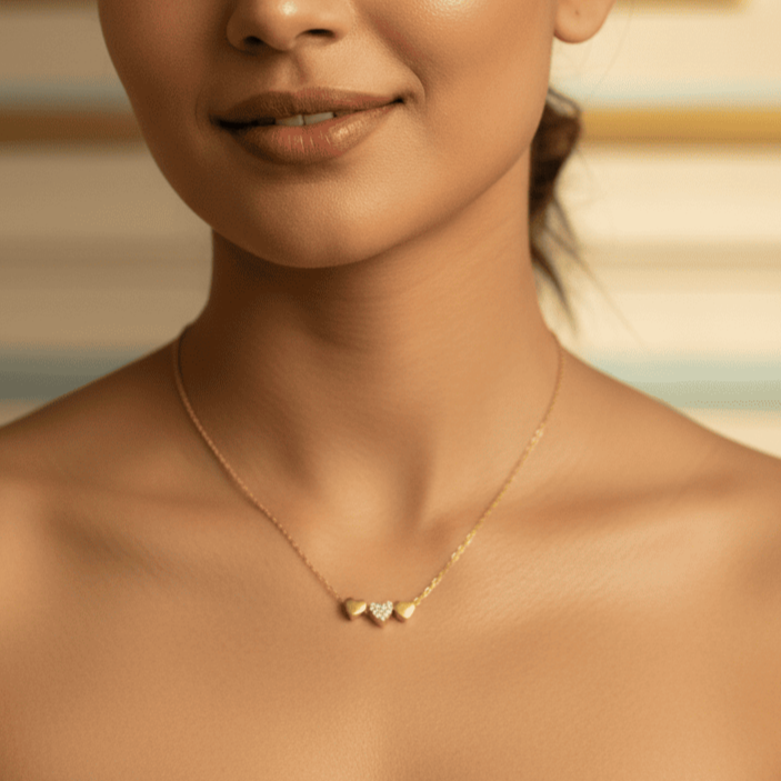 Golden Trillium Necklace