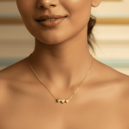 Golden Trillium Necklace